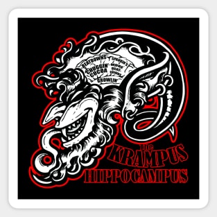 The Krampus Brain - Krampus Hippocampus - Red Outlined Version Sticker